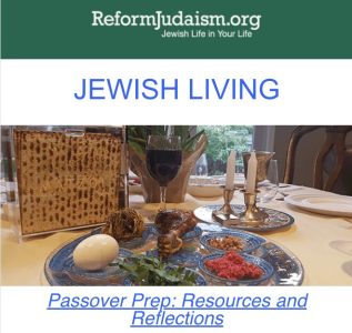 Passover Seder plate and matzah display.